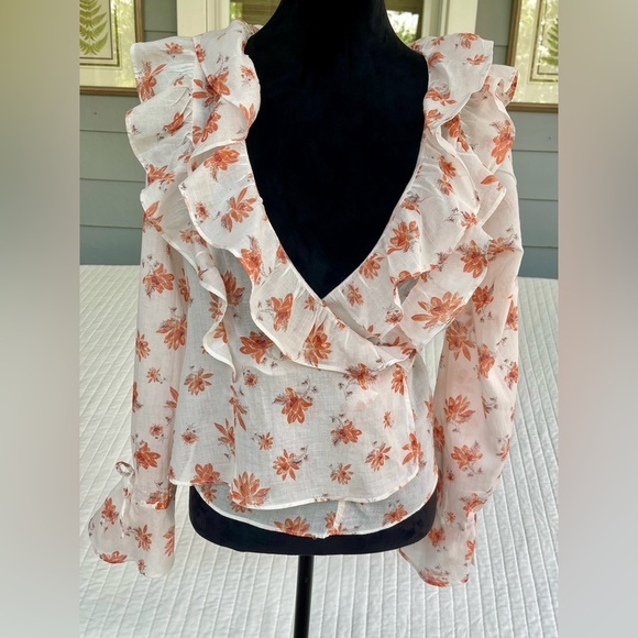 The Amanda wrap top from Free People comes alive in floral-inspired cotton SizeM - Picture 6 of 12